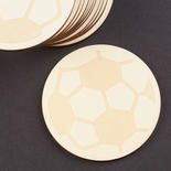 Unfinished Wood Soccer Ball Cutouts