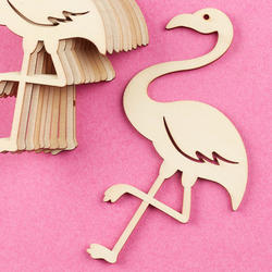 Unfinished Wood Flamingo Cutouts