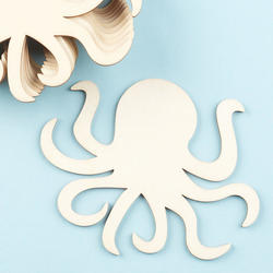 Unfinished Wood Octopus Cutouts