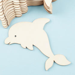 Unfinished Wood Dolphin Cutouts