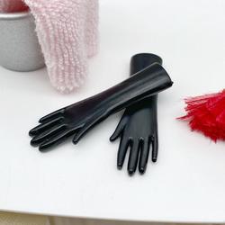 Dollhouse Miniature Black Rubber Gloves