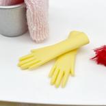 Dollhouse Miniature Yellow Rubber Gloves