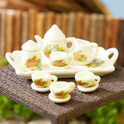 Miniature Floral Tea Set