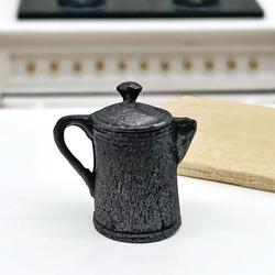 Dollhouse Miniature Black Coffee Pot