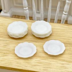 Dollhouse Miniature White Dinner Plates