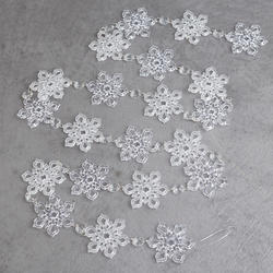 Fancy Clear Matte Acrylic Snowflake Garland