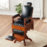 Dollhouse Miniature Walnut Barber Chair