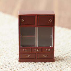 Dollhouse Miniature Mahogany Cabinet