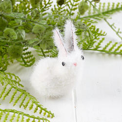 Fuzzy White Artificial Bunny