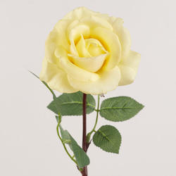Yellow Real Touch Caroline Rose Stem