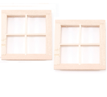 Dollhouse Miniature Four Light Window Set