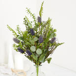 Artificial Fern, Berry, and Mixed Foliage Bush