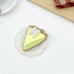 Miniature Slice of Lemon Pie on Plate