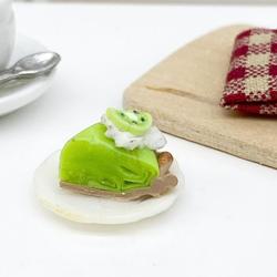 Miniature Slice of Kiwi Pie on Plate