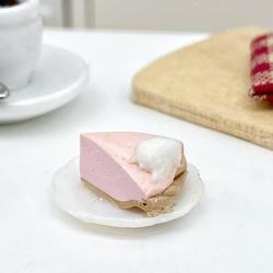 Miniature Slice of Strawberry Pie on Plate