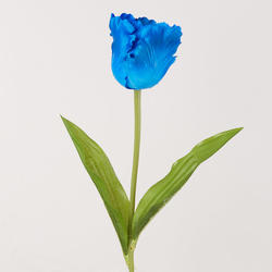 Faux Blue Parrot Tulip Stem