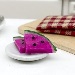 Dollhouse Miniature Watermelon Plate