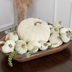 Artificial Mixed Cream with Green Pumpkins and Gourds
