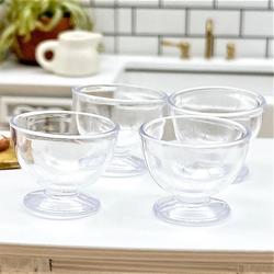 Dollhouse Miniature Assorted Clear Serving Bowls