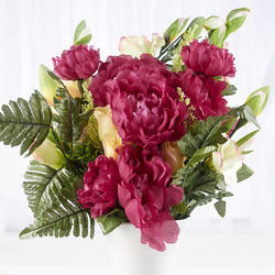Beauty Pink Artificial Peony Rose and Gladiolus Half Bush