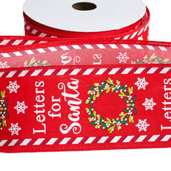 Letters for Santa Christmas Wired Ribbon