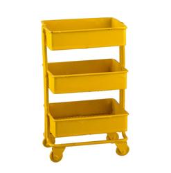 Dollhouse Miniature Yellow Utility Cart