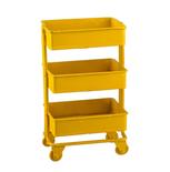 Dollhouse Miniature Yellow Utility Cart