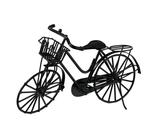 Dollhouse Miniature Black Bicycle with Basket