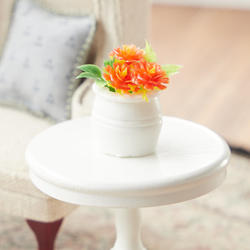 Dollhouse Miniature Potted Orange Flower
