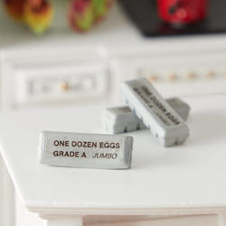 Dollhouse Miniature Gray Egg Cartons