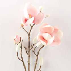 Pink Artificial Japanese Magnolia Spray