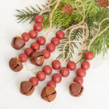 Red Bead Jingle Bell Ornaments