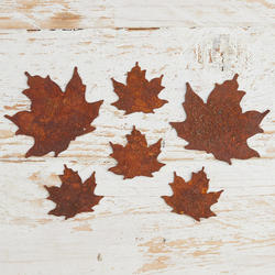 Assorted Rustic Tin Maple Leaves