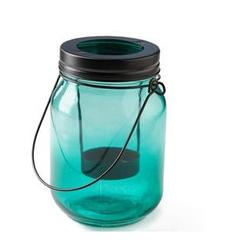 Bulk Case of 6 Turquoise Mason Jar Tealight Candle Holders
