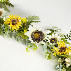 Artificial Mixed Sunflower and Foliage Garland