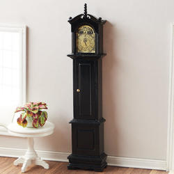 Dollhouse Miniature Black Grandfather Clock