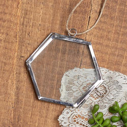 Silver Iron and Glass Frame Ornament