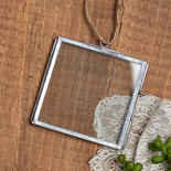 Silver Iron and Glass Frame Ornament