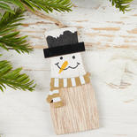 Nordic Snowman Flat Wooden Ornament