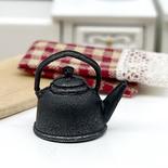 Dollhouse Miniature Black Tea Kettle