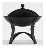 Miniature Black Fire Pit with Screen