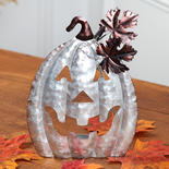 Halloween Metal Jack O'Lantern Pumpkin Candle Stand