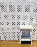 Dollhouse Miniature Teal Dots Wallpaper