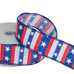 Stars and Stripes Wired Ribbon