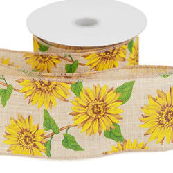 Sunflowers Wired Ribbon