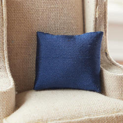 Miniature Navy Blue Throw Pillow