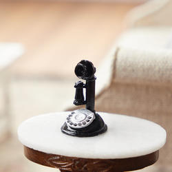Miniature Old Fashioned Rotary Dial Candlestick Telephone