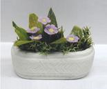 Dollhouse Miniature Asters in Planter