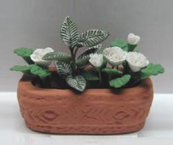 Dollhouse Miniature Flowers in Planter