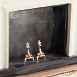 Dollhouse Miniature Gold Color Fireplace Andirons
